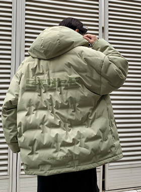 2025冬季新款轻薄大码羽绒服男士连帽户外宽松轻便羽绒衣保暖外套