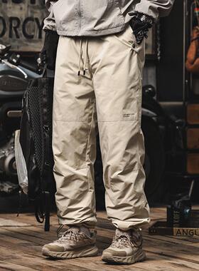 冬季保暖羽绒裤男户外登山滑雪裤青少年防风防寒加厚直筒休闲裤潮