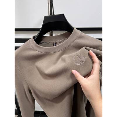 男士德绒圆领打底衫2025秋冬新款双面绒磨毛长袖t恤低领内搭上衣