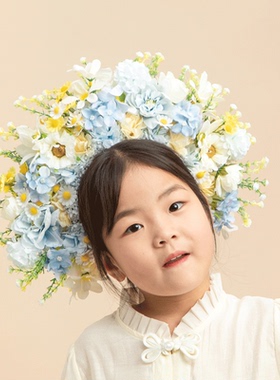 《蓝色簪花》儿童簪花头饰发箍 泉州浔埔簪花