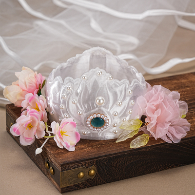 《杏姚》宋制发冠头饰 汉服配饰发饰3d打印仙气莲花发冠