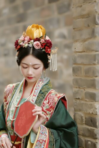 良造坊浮雕云纹莲花发冠莲蓬簪3D打印原创设计汉服配饰 - 封面