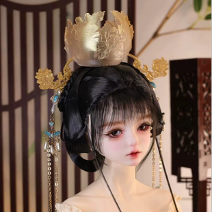 良造坊 BJD娃冠 3分4分娃造型宋冠牡丹冠原创bjd娃衣汉服配饰簪子