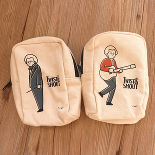 salut手绘帆布简约化妆包收纳包女 Matsumoto 19年新品 日本Seiji