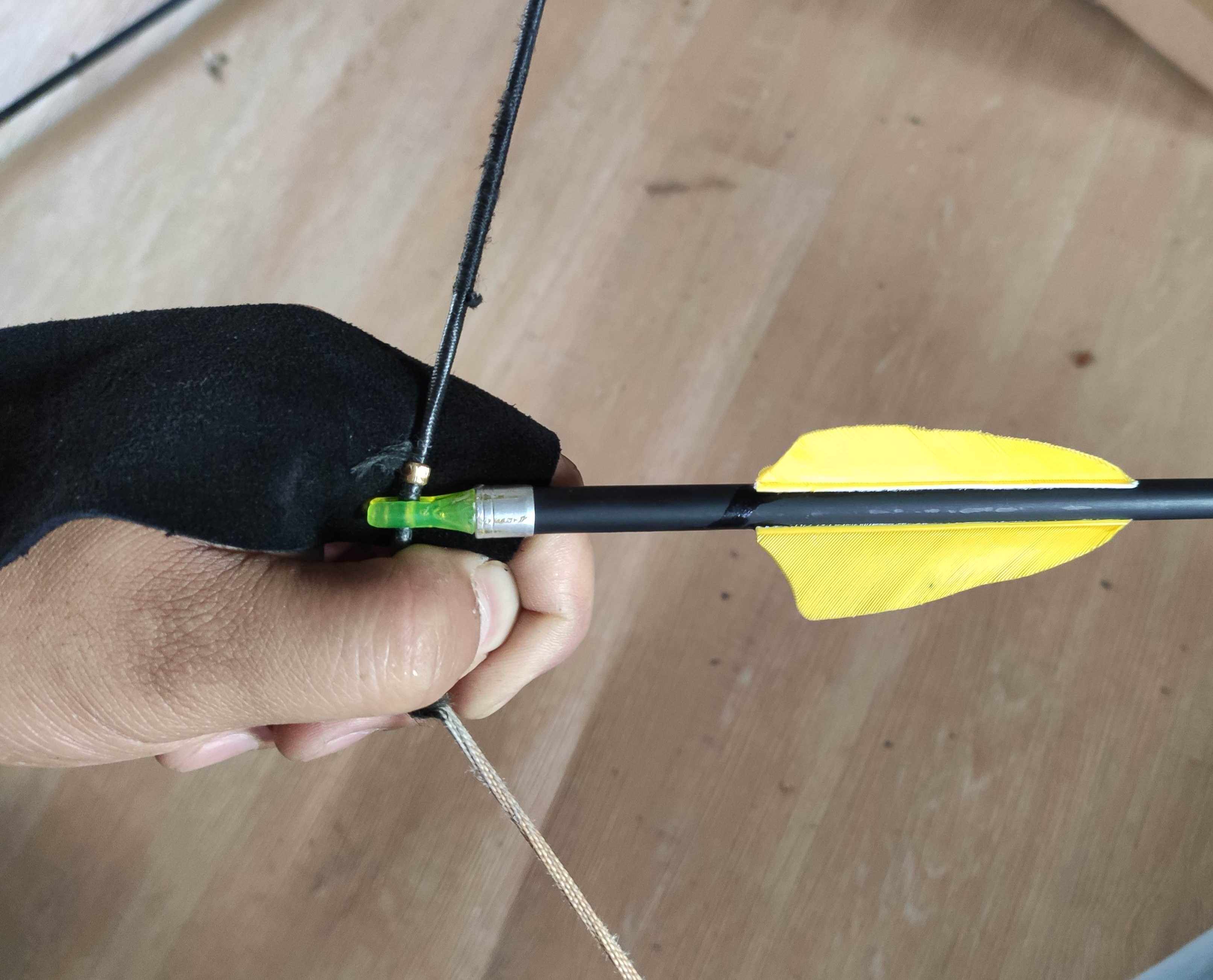 反绒二层牛皮指套传统弓食指侧拉弦保护指套单指护指射箭护具