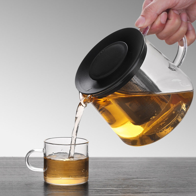 玻璃泡茶壶套装家用泡茶器单壶耐高温煮茶过滤茶具水壶烧煮小茶壶