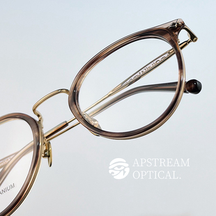 APSTREAM日系手作板材+钛复古眼镜框架松田光弘matsuda M3114同款