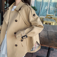 矮个子英伦waitmore外套 宽松小香风气质短款 风衣女2019春秋款 韩版