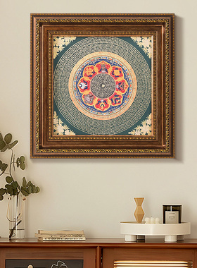 唐卡装裱相框空框字画框架裱框手绘西藏佛像正方形定制挂墙装饰框