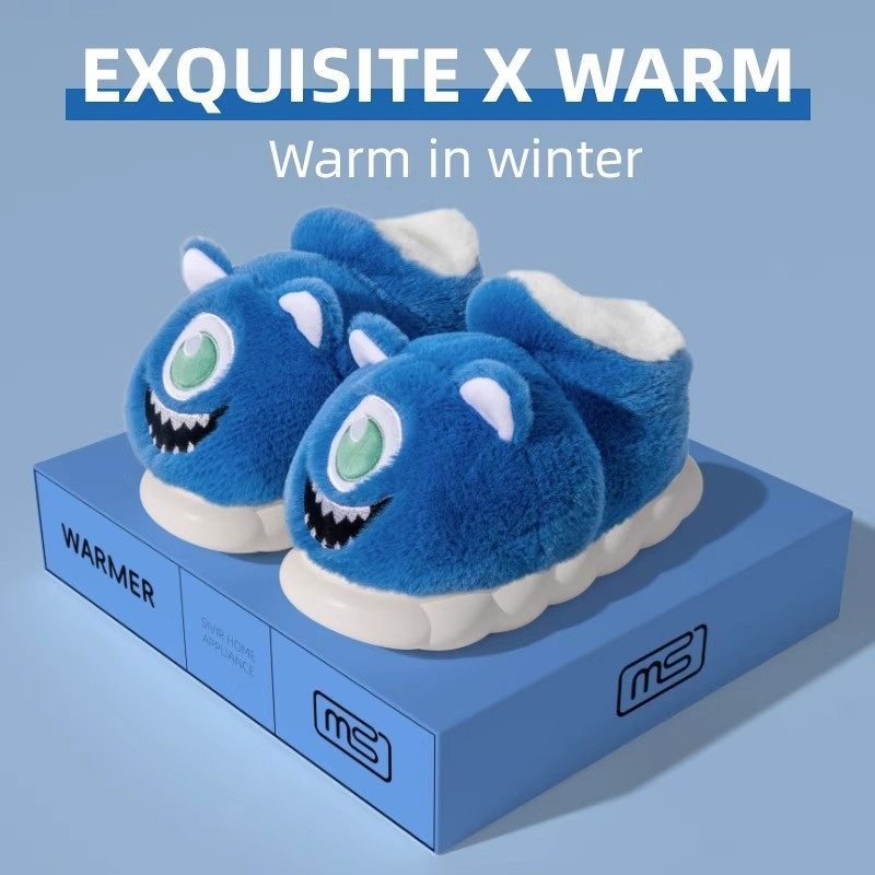 包跟棉拖鞋女冬季高帮可爱卡通新款室内家居保暖加绒毛拖鞋软情侣,女鞋,棉鞋,淘宝优惠券,粉丝福利购,淘宝优惠卷