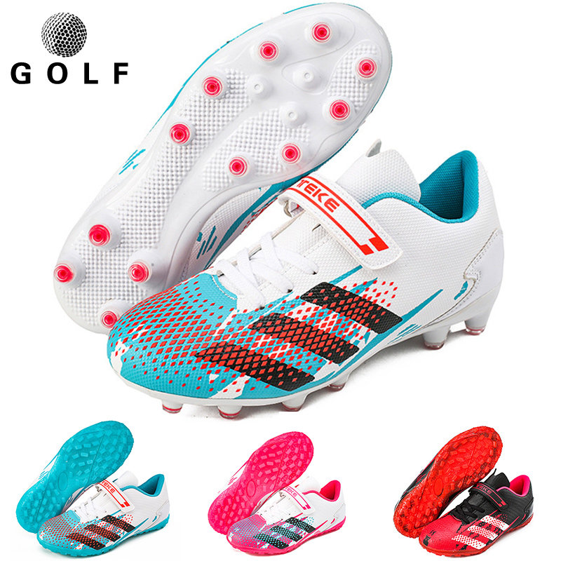 골프 신발 벨크로 스포츠 미끄럼 방지 방수 야외 축구 신발 어린이 성인 남성과 여성 청소년 신발