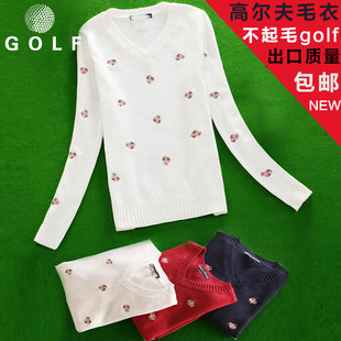 品牌女士毛衣新款 golf球衣服打底针织衫 韩国高尔夫服装 2023春秋季