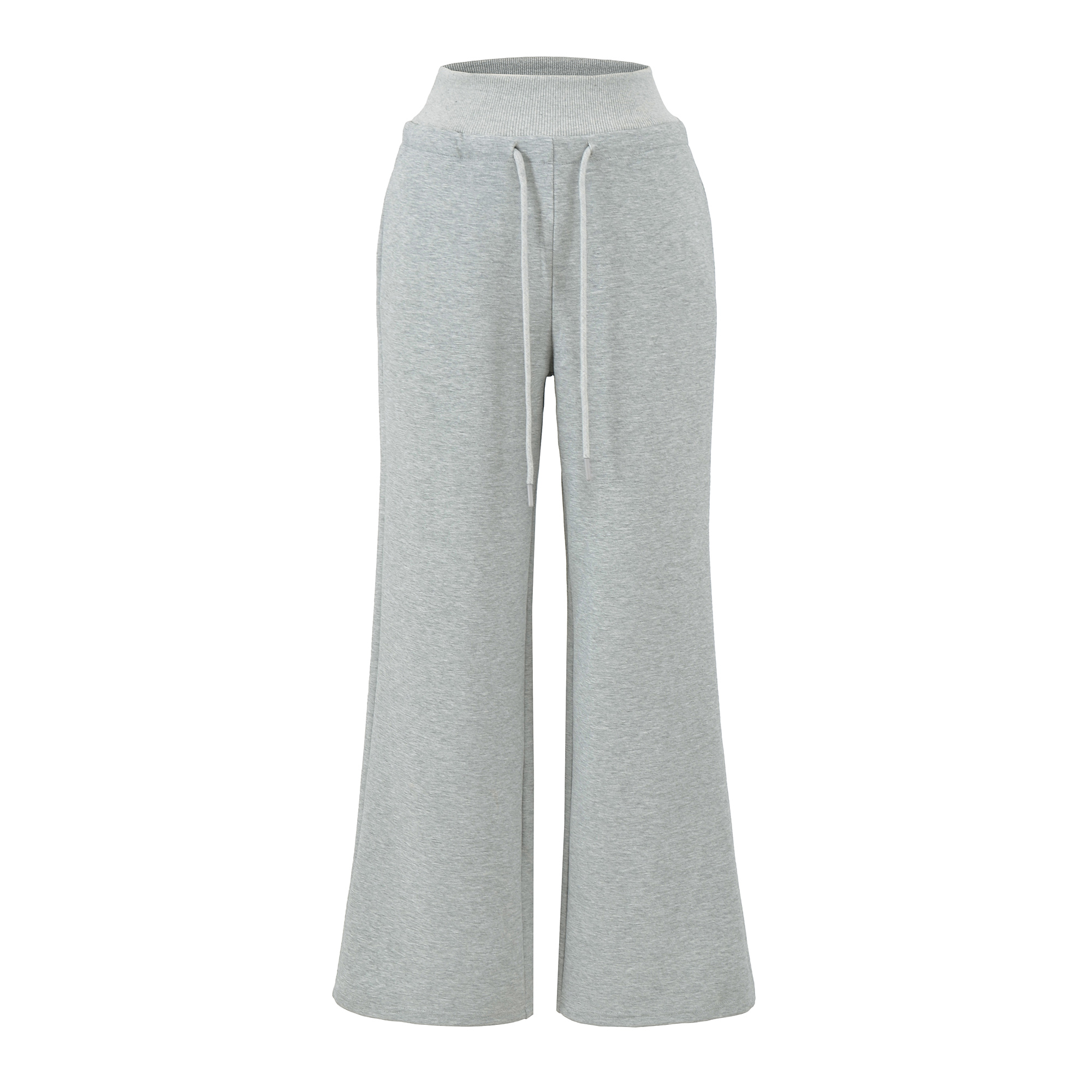 慵懒风宽松显瘦松紧腰抽绳阔腿裤