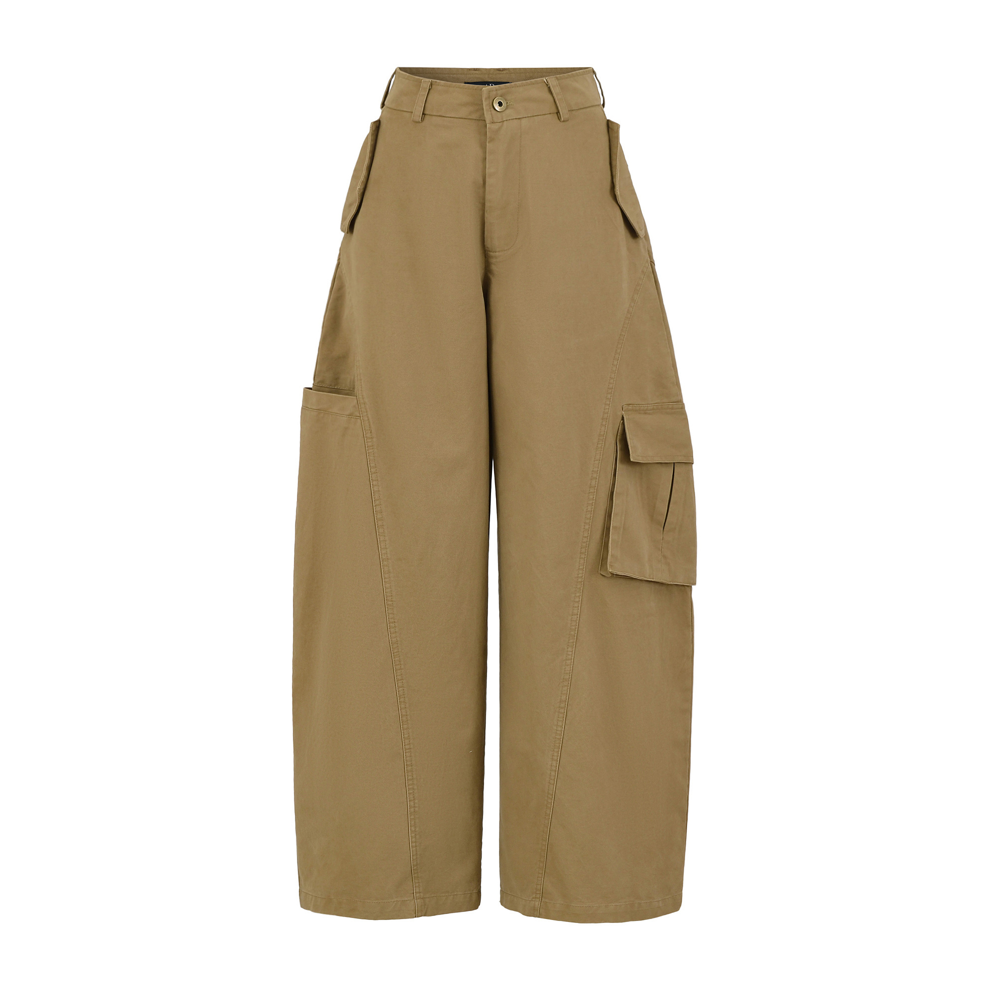 包邮美式复古多口袋宽松阔腿工装休闲裤女松弛感百搭高腰直筒长裤