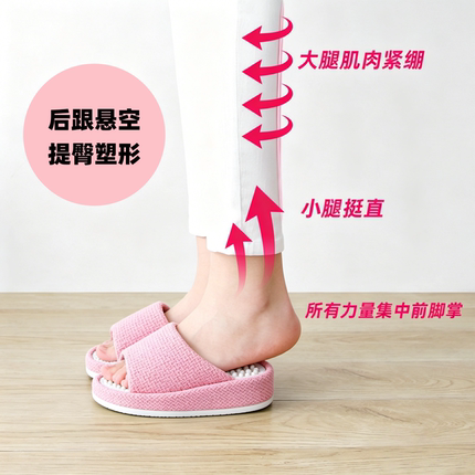 半掌负跟按摩拖鞋外贸日韩塑形瘦腿健康提臀鞋室内居家女矫正腿型