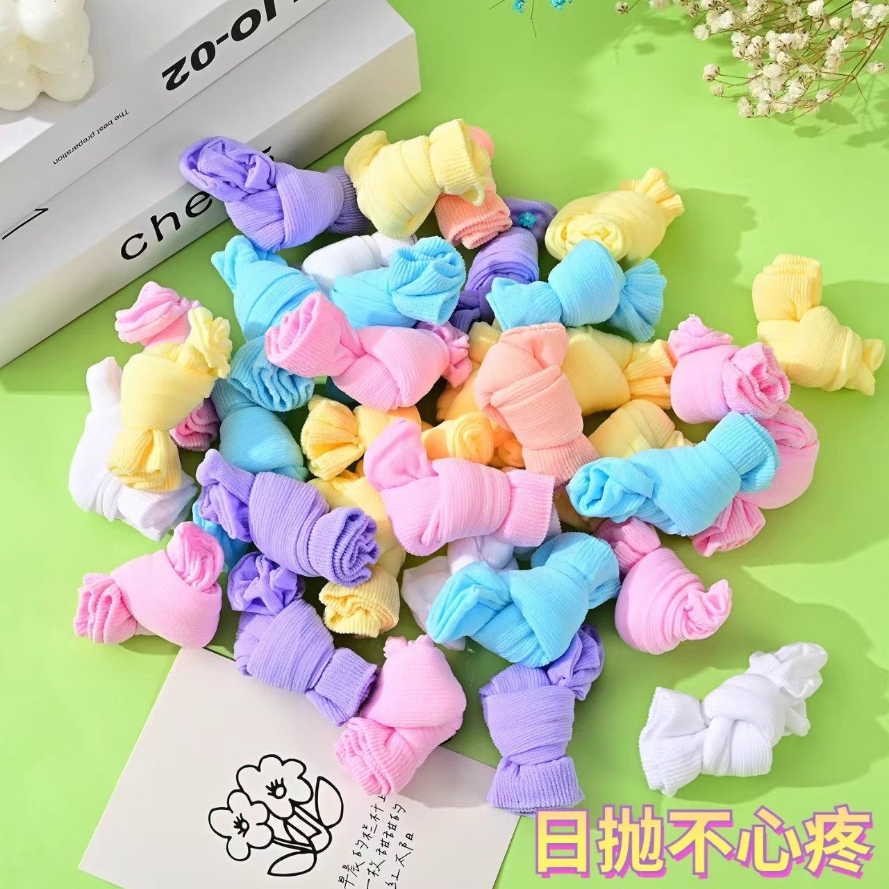 100双儿童短薄丝袜糖果袜游乐园