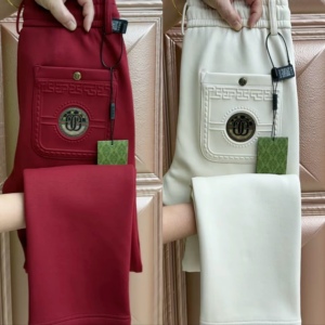 卫裤男款秋冬厚料酒红休闲裤运动小脚裤新款时尚直脚百搭长裤潮男