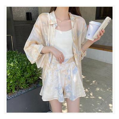 赫本风轻熟气质女神范两件套装衬衫裙子小个子可盐可甜连衣裙女夏