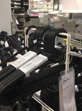 IKEA宜家埃斯汀衣架晒衣架晾衣挂衣柜10件装衣架撑无痕 防滑衣架