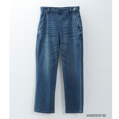 ccc日本贵牌侧拉链牛仔气质小直筒水洗牛仔裤