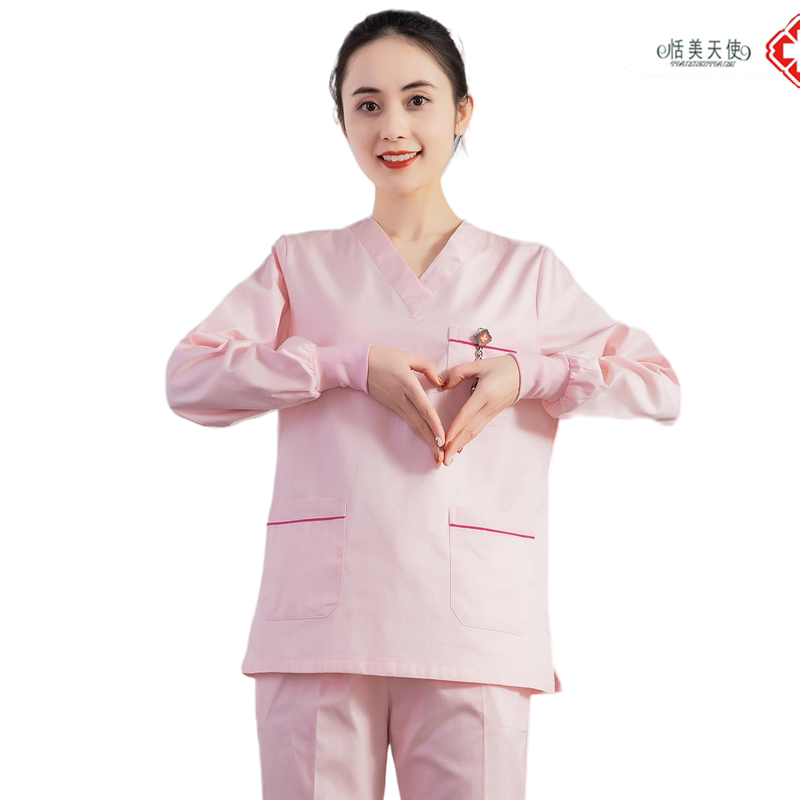 洗手衣男女长袖短袖套装纯棉