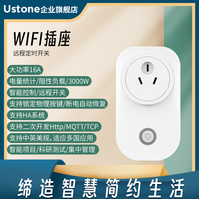 智能WiFi插头wifi插座插排16A电源开关HA系统homekit二次开发mqtt