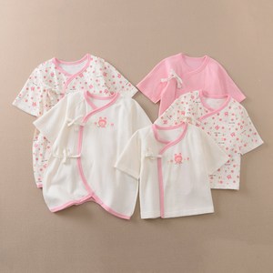蝴蝶衣和尚服偏衫爬服连体服纯棉婴幼儿出口日本保暖薄空气层A类