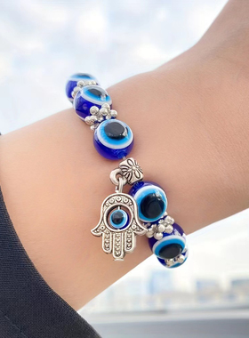 手链 blue Eye Resin Ball Bracelet women's bracelets 手串手饰