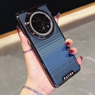 适用华为mate70pro手机壳新款高档碳纤维纹mate60pro镜头全包pura80防摔保护套mate50男女士商务外壳pura70