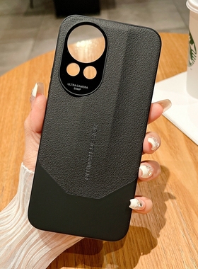 适用华为nova13pro手机壳新款nova13高级感奢华素皮男女超薄全包防摔保护套磨砂耐脏防指纹nova12pro简约