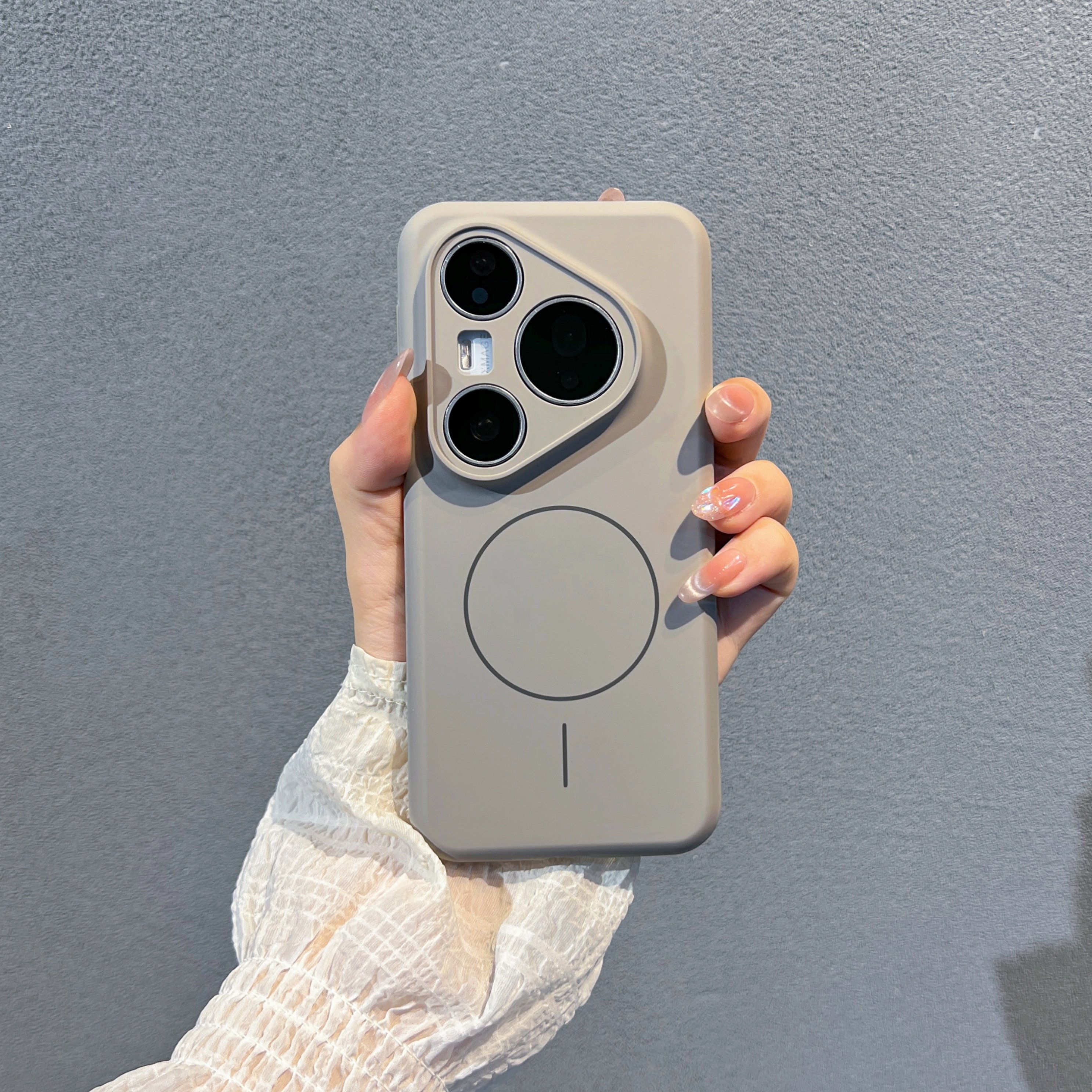 新款液态硅胶适用于华为pura80手机壳高级感细圈磁吸pura80pro简约小清新pura70pro软糯手感mate70情侣外壳