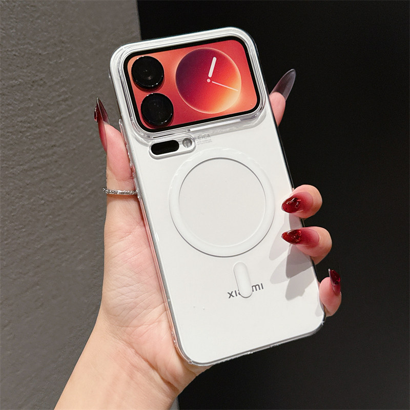 【高透硬壳】适用小米17promax手机壳新款xiaomi17pro超薄磁吸充电小米15全包透明小米14pro简约抗发黄保护套