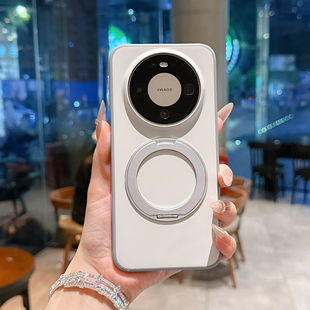 新款360旋转磁吸支架适用于华为mate80手机壳肤感磨砂mate80promax全包防摔软边硬背mate80pro情侣高级感外壳