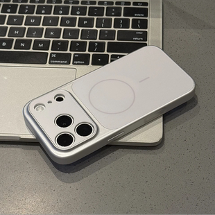 秒变17promax手机壳适用苹果16promax仿原AG磨砂细环磁吸Air新款iPhone15简约14pro全包13防摔ip17保护套