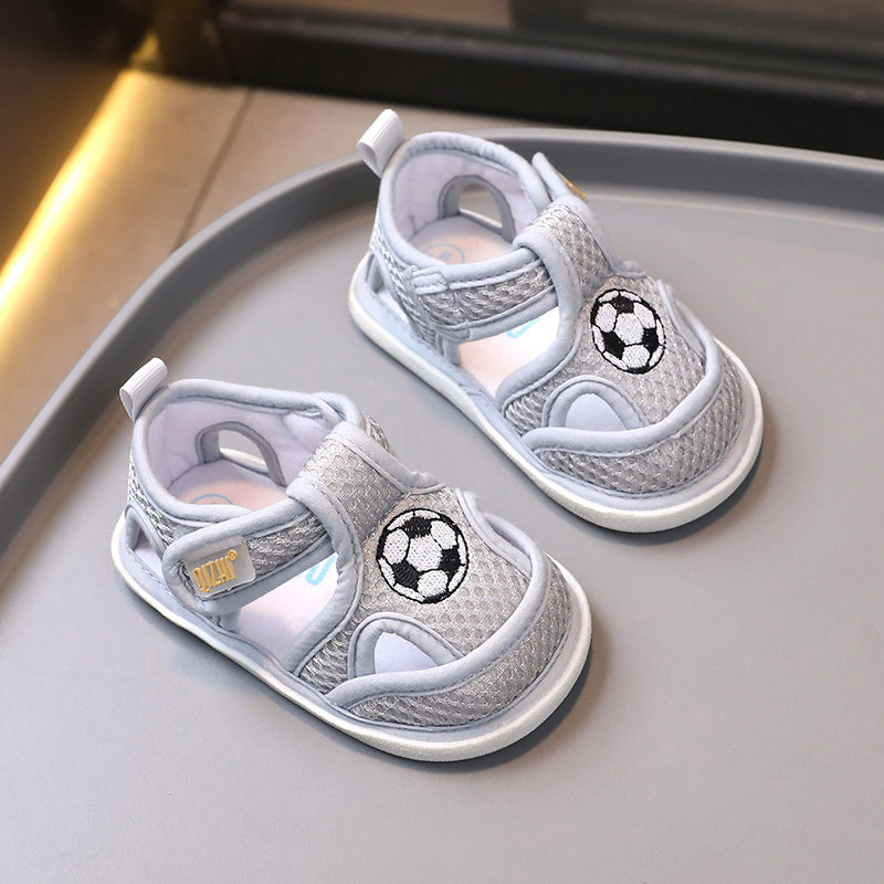 夏季宝宝凉鞋0一1岁软底女包头透气学步鞋5-8-12月防滑男婴儿鞋子