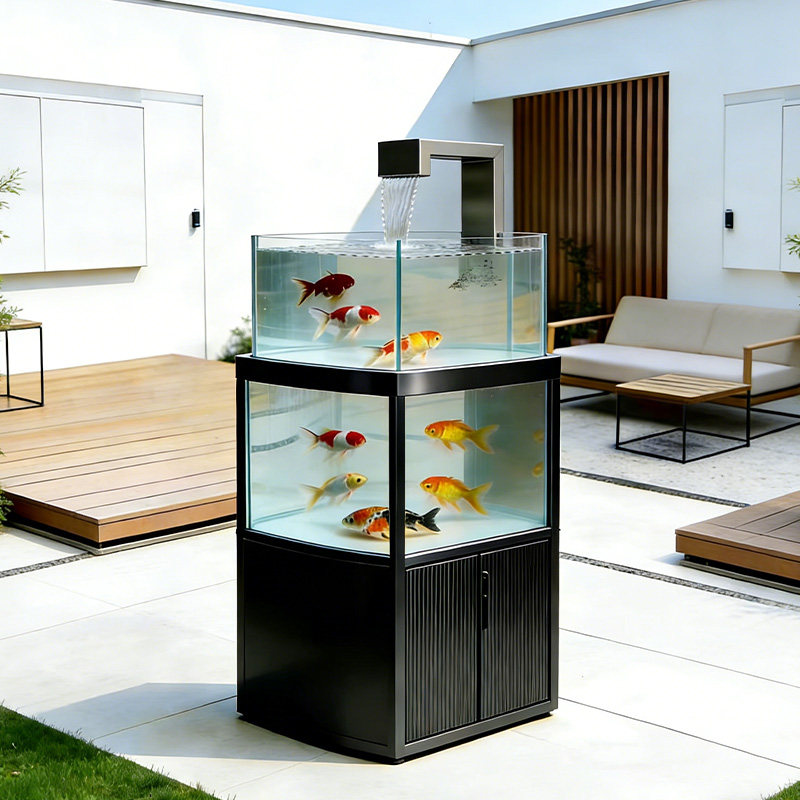 方池水阳台不锈钢鱼池花箱金属流水摆件室外露台庭院水景瀑布