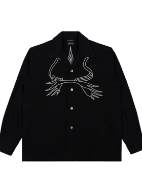 LANCER(兰寺) AW20 CELADON “CLOSEST” 古巴领刺绣工装衬衫