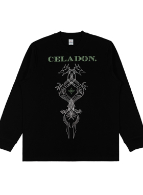 LANCER(兰寺) AW20 CELADON DOUBLE ATTACK TEE 双龙主题印花T恤