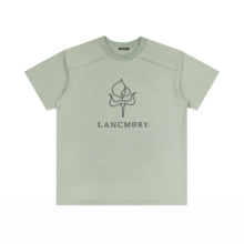 LANCER(兰寺) SS22 LANCMORY* Tee 心電型白墨印花插肩短袖T恤