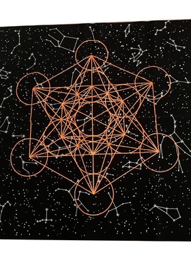 60*60cm 梅塔特隆水晶格卡牌桌布 metatrone's cub crystal grid