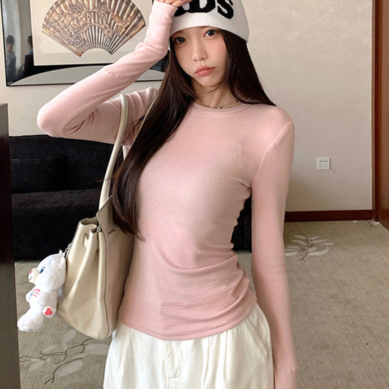 纯色修身显瘦圆领长袖T恤秋冬指套款加绒内搭磨毛打底衫女上衣,女士内衣/男士内衣/家居服,吊带/背心/T恤/打底/肌底衣,淘宝优惠券,粉丝福利购,淘宝优惠卷