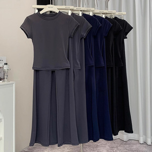 运动套装 裤 女夏季 胖mm专业户外瑜伽高级感健身短袖 子 大码 2025新款