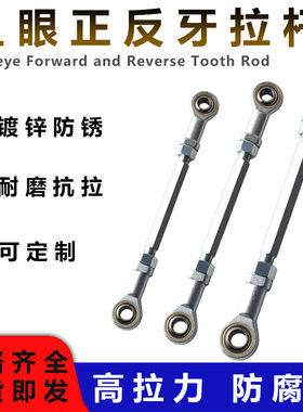 鱼眼杆端关节轴承拉杆10正反牙SI12T/K球头连接杆12螺杆 定制