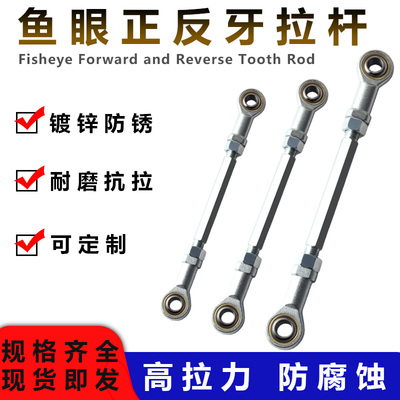 鱼眼杆端关节轴承拉杆10正反牙SI12T/K球头连接杆12螺杆 定制
