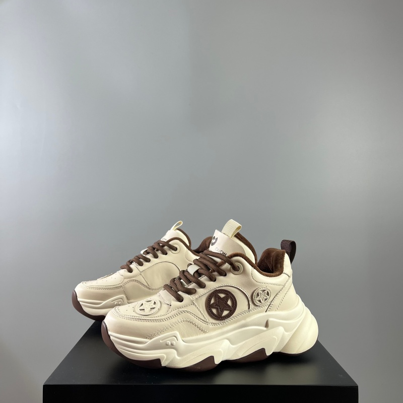 厚底增高真皮秋冬季加绒保暖老爹鞋男鞋时尚运动休闲鞋时尚潮鞋