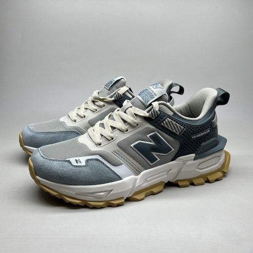 稀缺外贸出口春季新款真皮拼接网布老爹鞋男鞋厚底n字运动旅游鞋