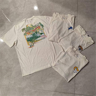 外贸余货 玛o格丽塔维o尔 美橄榄球徽标双面印花运动休闲圆领T恤2
