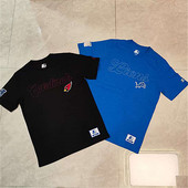 外贸余货 T恤 男运动休闲圆领短袖 斯0迪0欧 美橄榄球徽标刺绣印花