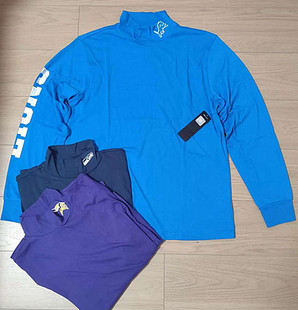 外贸余货 美橄榄球联盟简约印花男内外穿运动休闲半高领长袖T清仓