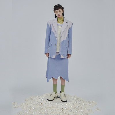 拼接西装外套MILDRATE原创